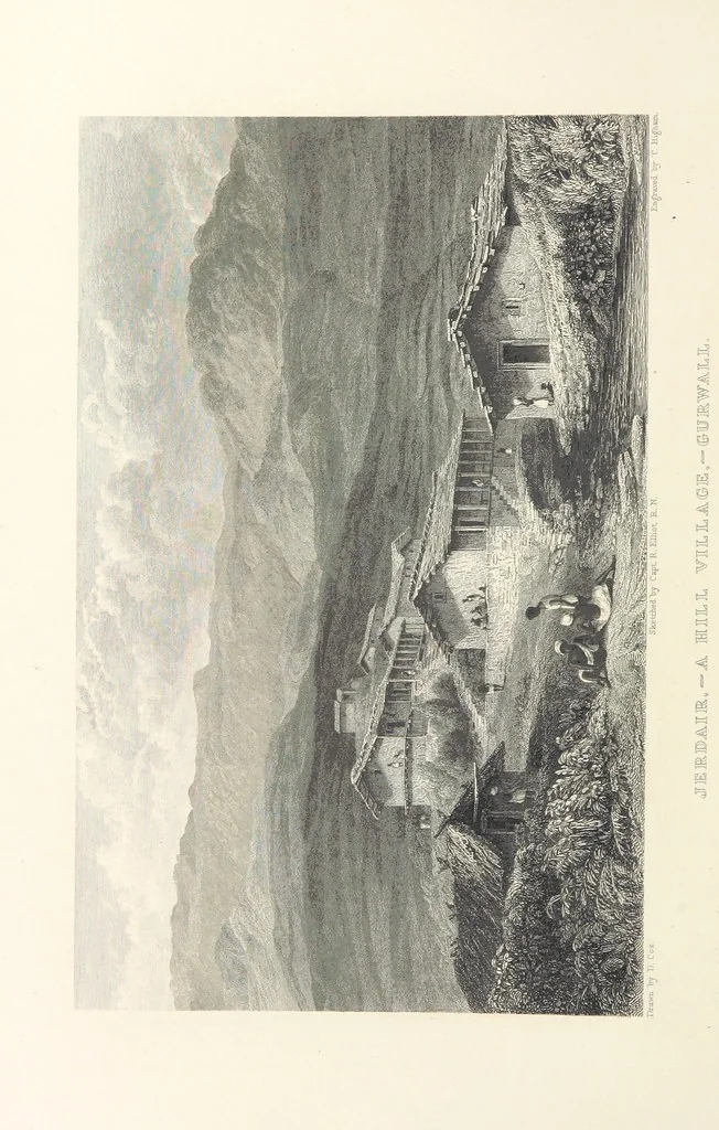 An illustration from Hindostan; its landscapes, palaces, temples, tombs; the shores of the Red Sea; and the ... scenery of the Himalaya Mountains, illustrated in a series of views. With descriptions by E. Roberts, 1850, leaf 196