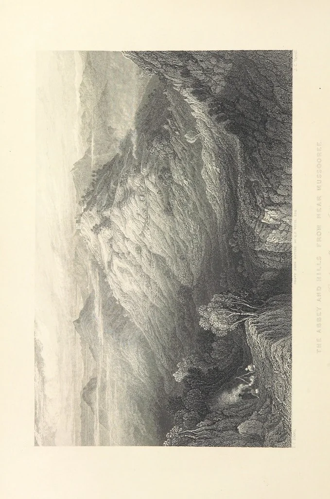 An illustration from Hindostan; its landscapes, palaces, temples, tombs; the shores of the Red Sea; and the ... scenery of the Himalaya Mountains, illustrated in a series of views. With descriptions by E. Roberts, 1850, leaf 200