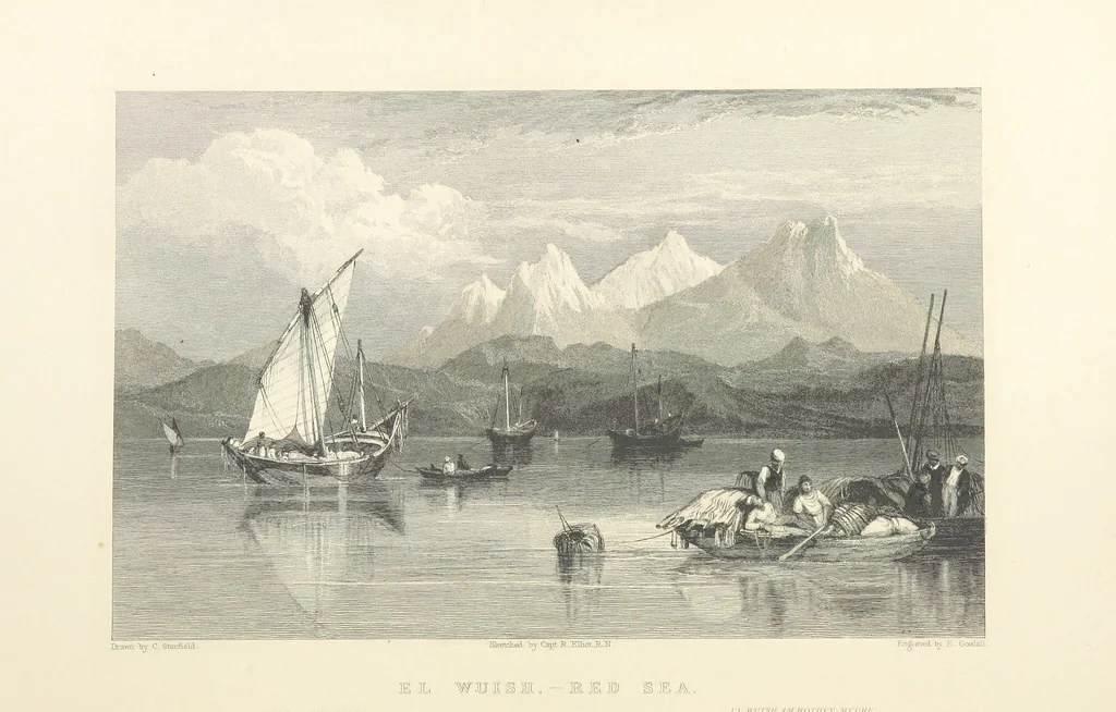 An illustration from Hindostan; its landscapes, palaces, temples, tombs; the shores of the Red Sea; and the ... scenery of the Himalaya Mountains, illustrated in a series of views. With descriptions by E. Roberts, 1850, leaf 226
