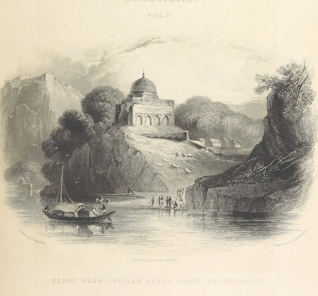 An illustration from Hindostan; its landscapes, palaces, temples, tombs; the shores of the Red Sea; and the ... scenery of the Himalaya Mountains, illustrated in a series of views. With descriptions by E. Roberts, 1850, leaf 245