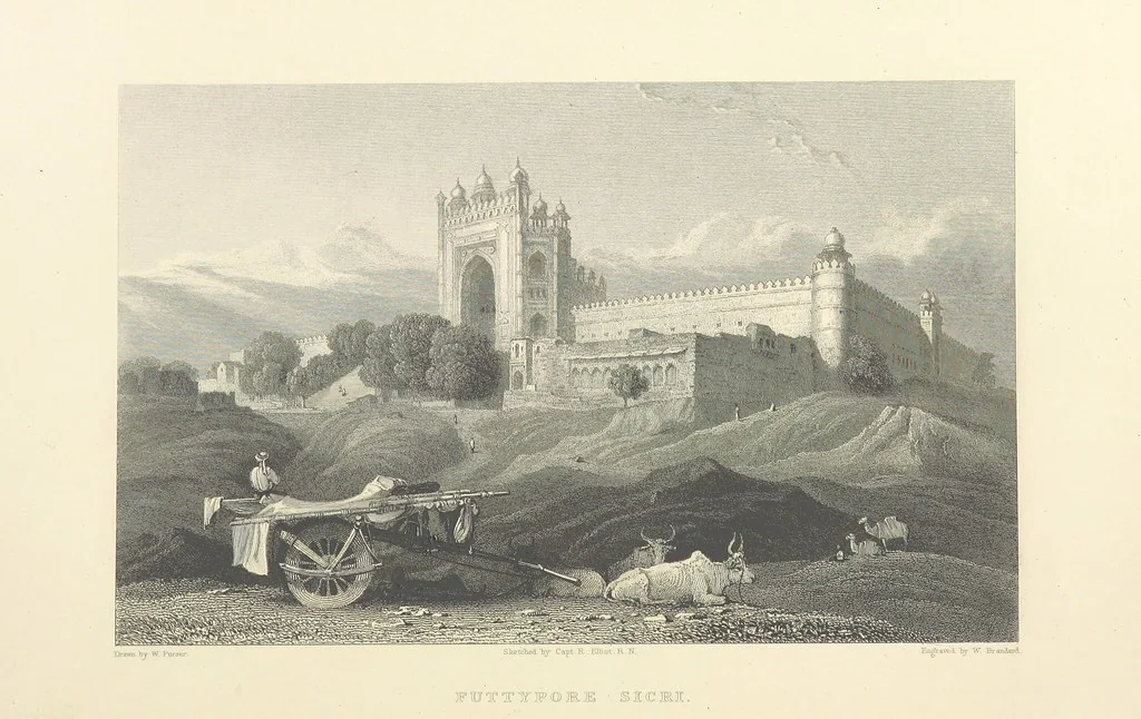 An illustration from Hindostan; its landscapes, palaces, temples, tombs; the shores of the Red Sea; and the ... scenery of the Himalaya Mountains, illustrated in a series of views. With descriptions by E. Roberts, 1850, leaf 252