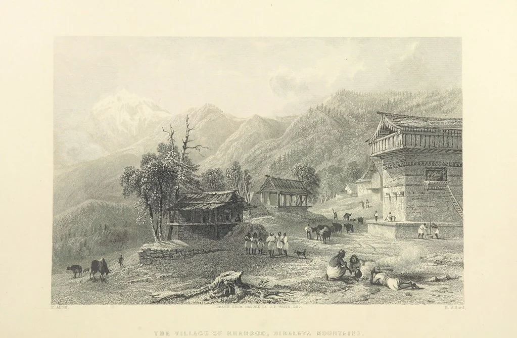 An illustration from Hindostan; its landscapes, palaces, temples, tombs; the shores of the Red Sea; and the ... scenery of the Himalaya Mountains, illustrated in a series of views. With descriptions by E. Roberts, 1850, leaf 272