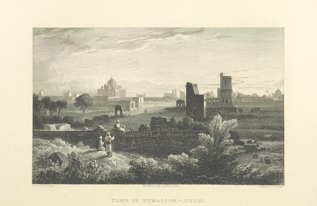 An illustration from Hindostan; its landscapes, palaces, temples, tombs; the shores of the Red Sea; and the ... scenery of the Himalaya Mountains, illustrated in a series of views. With descriptions by E. Roberts, 1850, leaf 284