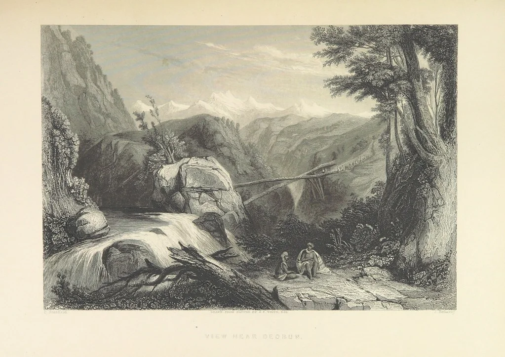 An illustration from Hindostan; its landscapes, palaces, temples, tombs; the shores of the Red Sea; and the ... scenery of the Himalaya Mountains, illustrated in a series of views. With descriptions by E. Roberts, 1850, leaf 289
