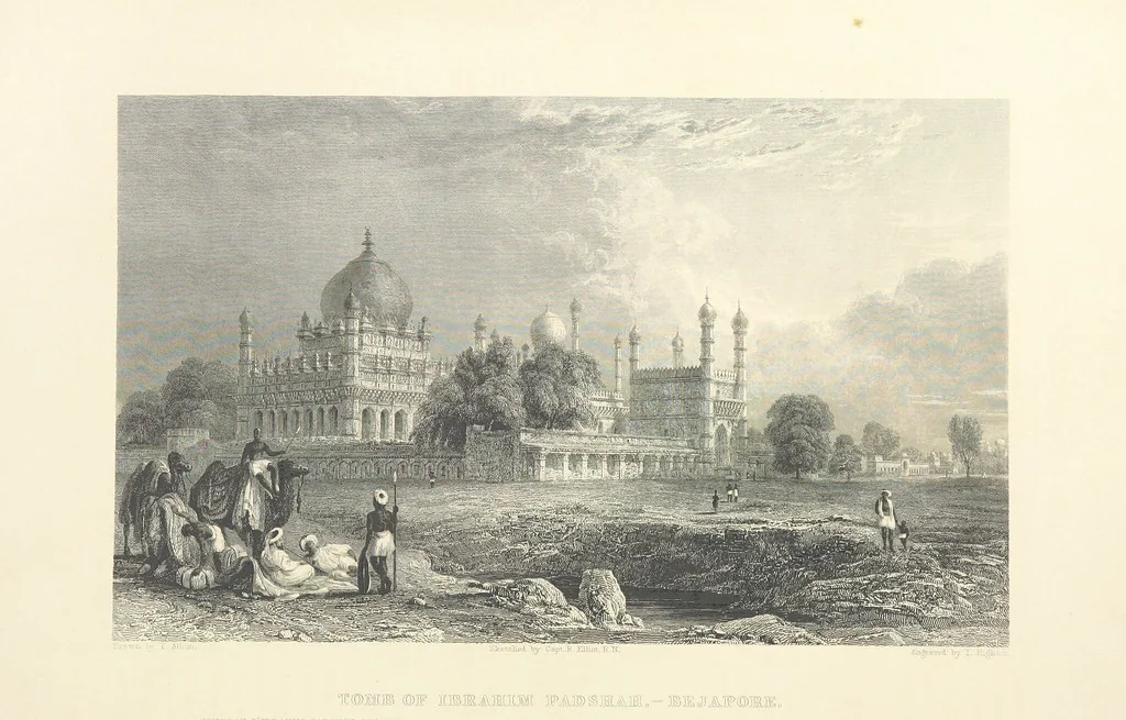 An illustration from Hindostan; its landscapes, palaces, temples, tombs; the shores of the Red Sea; and the ... scenery of the Himalaya Mountains, illustrated in a series of views. With descriptions by E. Roberts, 1850, leaf 32