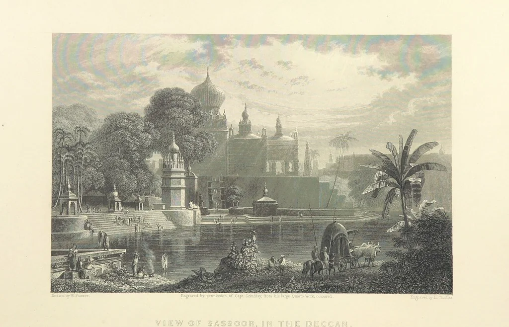 An illustration from Hindostan; its landscapes, palaces, temples, tombs; the shores of the Red Sea; and the ... scenery of the Himalaya Mountains, illustrated in a series of views. With descriptions by E. Roberts, 1850, leaf 376