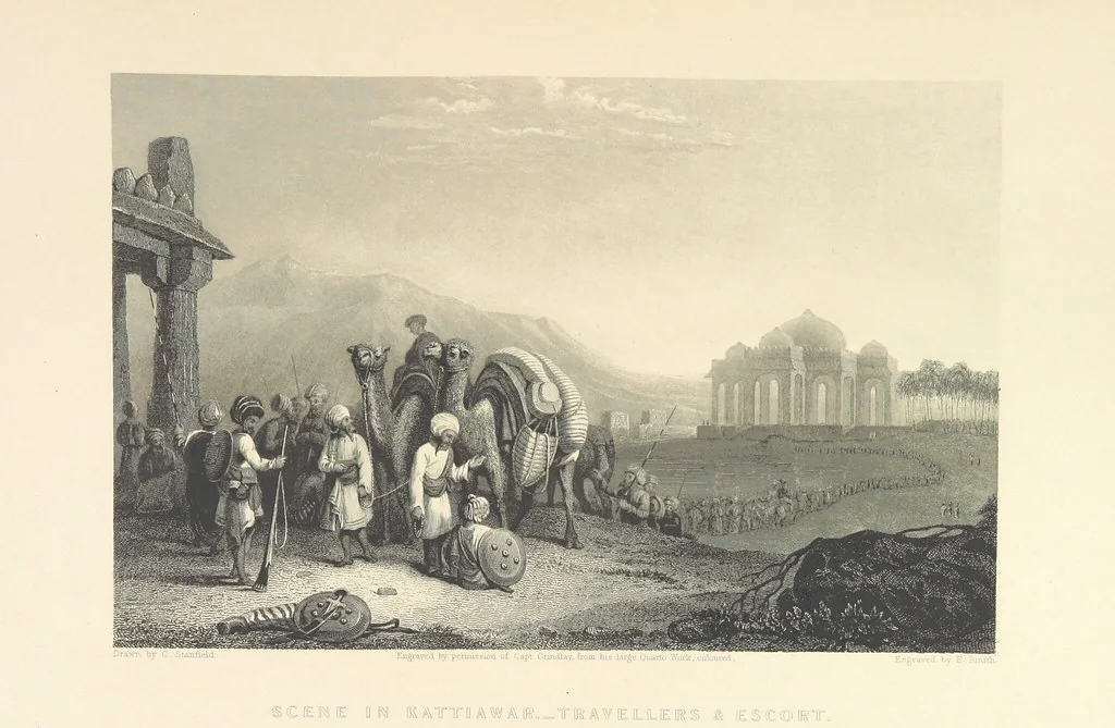An illustration from Hindostan; its landscapes, palaces, temples, tombs; the shores of the Red Sea; and the ... scenery of the Himalaya Mountains, illustrated in a series of views. With descriptions by E. Roberts, 1850, leaf 391