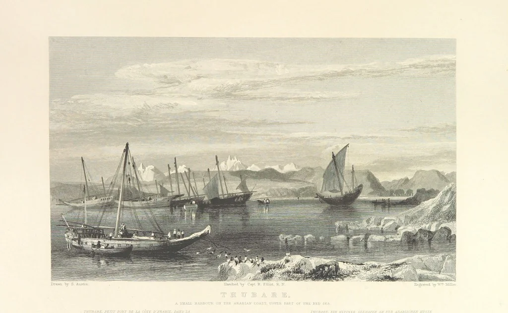 An illustration from Hindostan; its landscapes, palaces, temples, tombs; the shores of the Red Sea; and the ... scenery of the Himalaya Mountains, illustrated in a series of views. With descriptions by E. Roberts, 1850, leaf 425