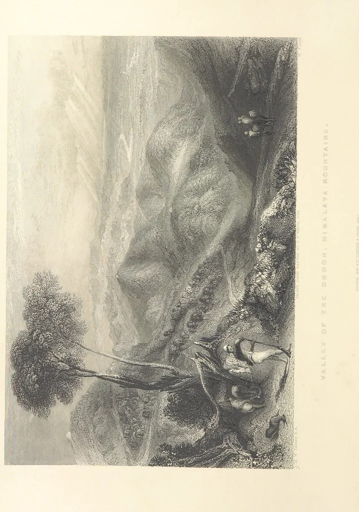 An illustration from Hindostan; its landscapes, palaces, temples, tombs; the shores of the Red Sea; and the ... scenery of the Himalaya Mountains, illustrated in a series of views. With descriptions by E. Roberts, 1850, leaf 58