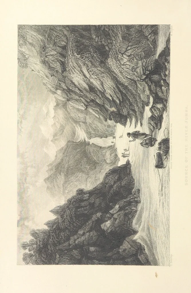 An illustration from Hindostan; its landscapes, palaces, temples, tombs; the shores of the Red Sea; and the ... scenery of the Himalaya Mountains, illustrated in a series of views. With descriptions by E. Roberts, 1850, leaf 64