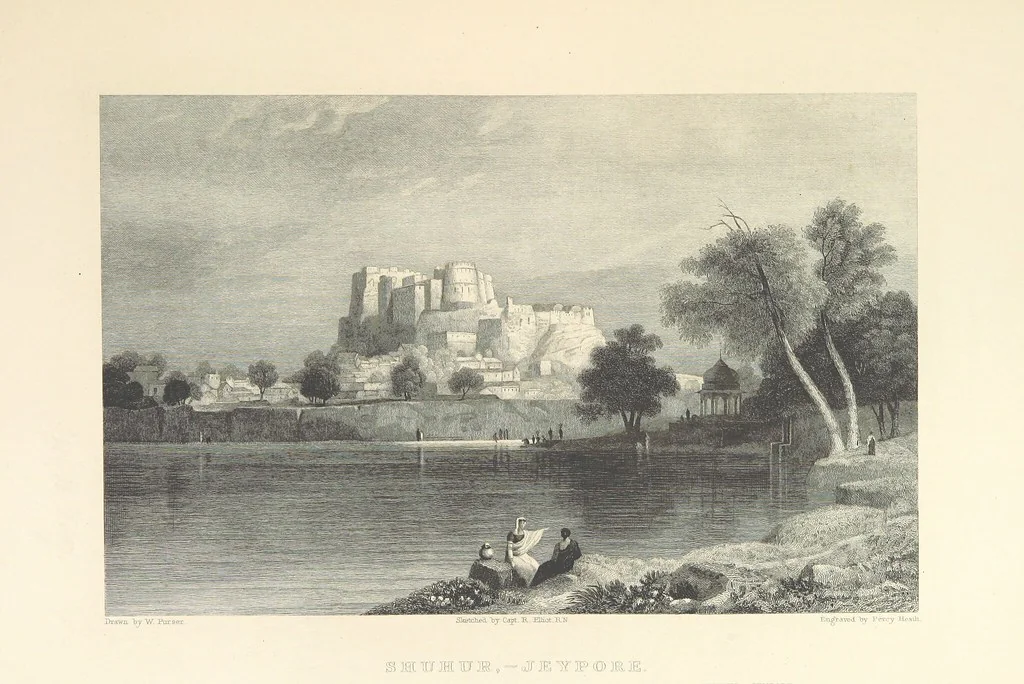 An illustration from Hindostan; its landscapes, palaces, temples, tombs; the shores of the Red Sea; and the ... scenery of the Himalaya Mountains, illustrated in a series of views. With descriptions by E. Roberts, 1850, leaf 69