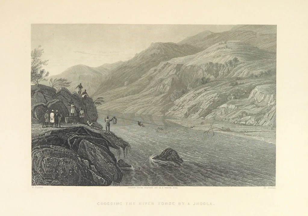 An illustration from Hindostan; its landscapes, palaces, temples, tombs; the shores of the Red Sea; and the ... scenery of the Himalaya Mountains, illustrated in a series of views. With descriptions by E. Roberts, 1850, leaf 85