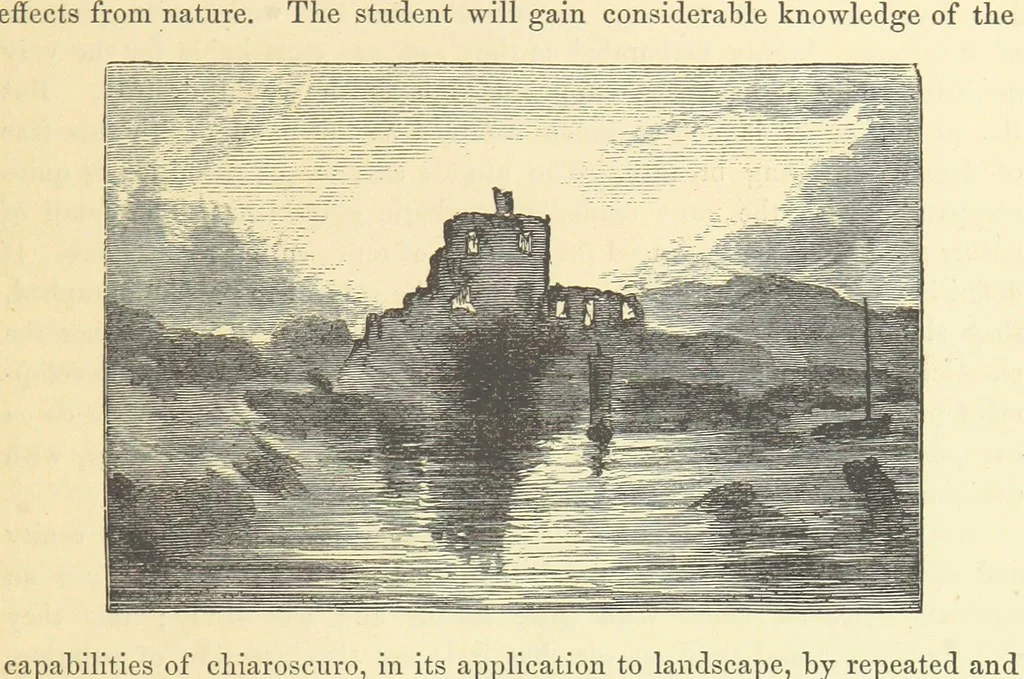 An illustration from Pictorial Effect in Photography: being hints on composition and chiaroscuro for photographers. To which is added a chapter on combination painting, 1869, leaf 149