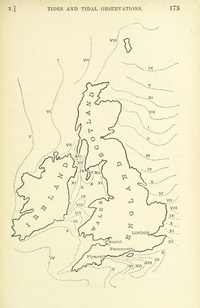 An illustration from A Treatise on Marine Surveying: prepared for the use of younger Naval Officers, etc, 1882, leaf 193