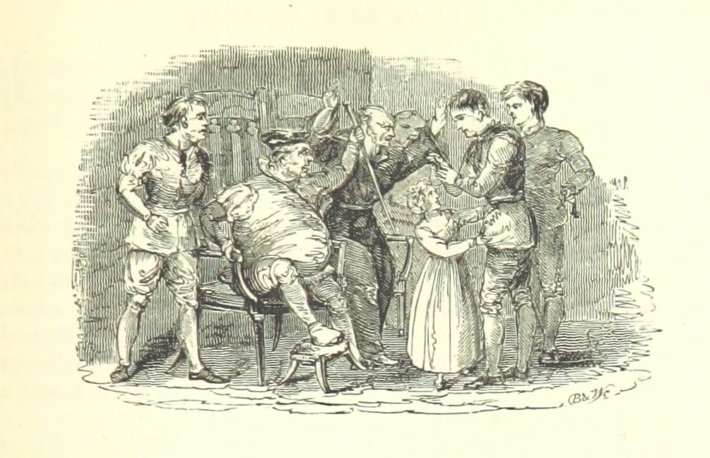 An illustration from Traditions of Lancashire ... Illustrated ... Fourth edition, 1879, leaf 199
