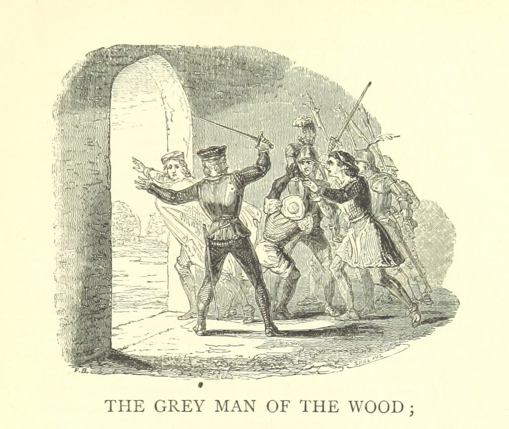 An illustration from Traditions of Lancashire ... Illustrated ... Fourth edition, 1879, leaf 495