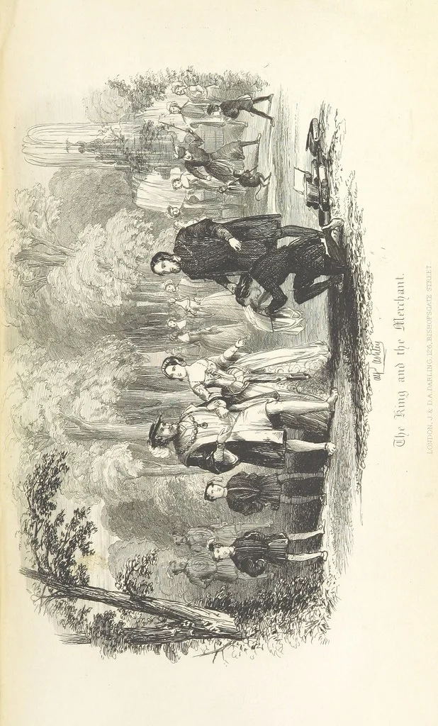 An illustration from Old London Bridge, a romance of the sixteenth century. Illustrated by A. Ashley, 1848, leaf 105