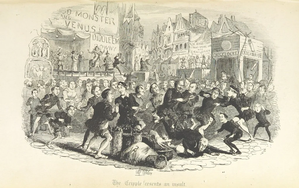 An illustration from Old London Bridge, a romance of the sixteenth century. Illustrated by A. Ashley, 1848, leaf 179