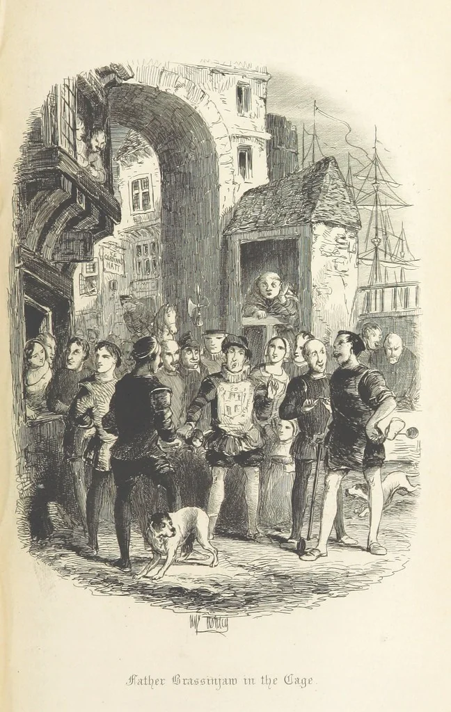 An illustration from Old London Bridge, a romance of the sixteenth century. Illustrated by A. Ashley, 1848, leaf 201