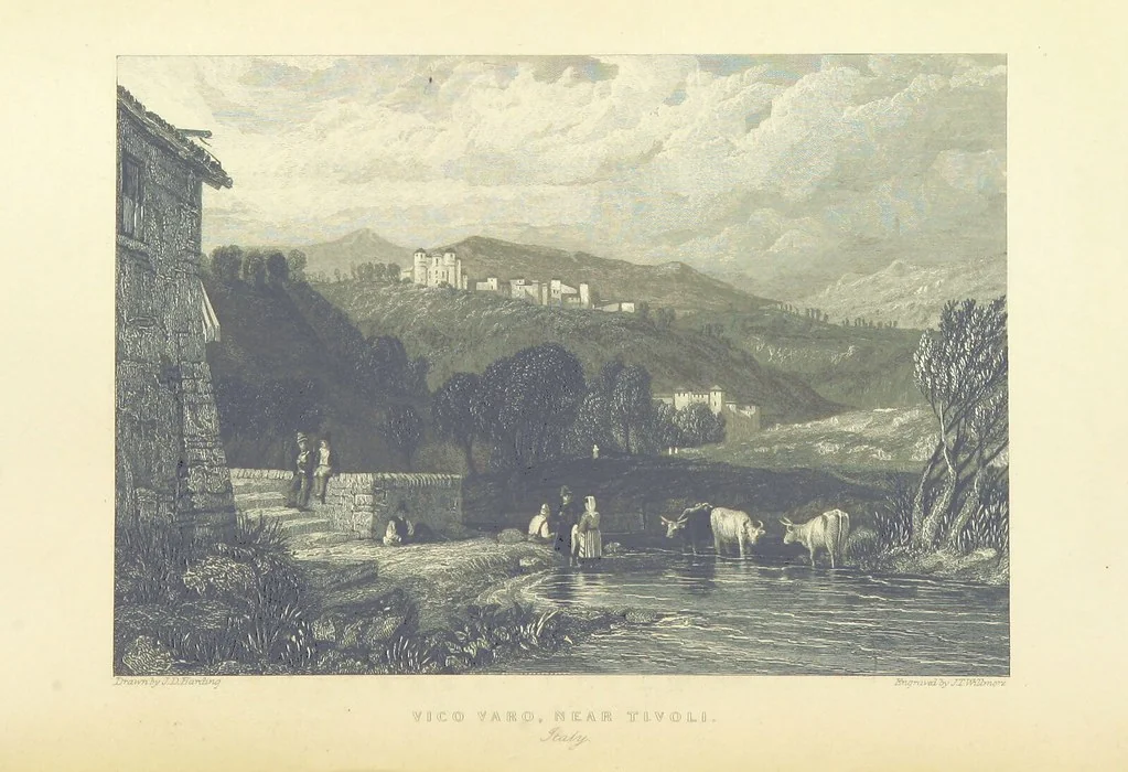 An illustration from The Continental Tourist. Views of Cities and Scenery in Italy, France, and Switzerland. From original drawings by S. Prout, ... and J. D. Harding, with descriptions in English by T. Roscoe, and in French by A. Sosson, 1849, leaf 108