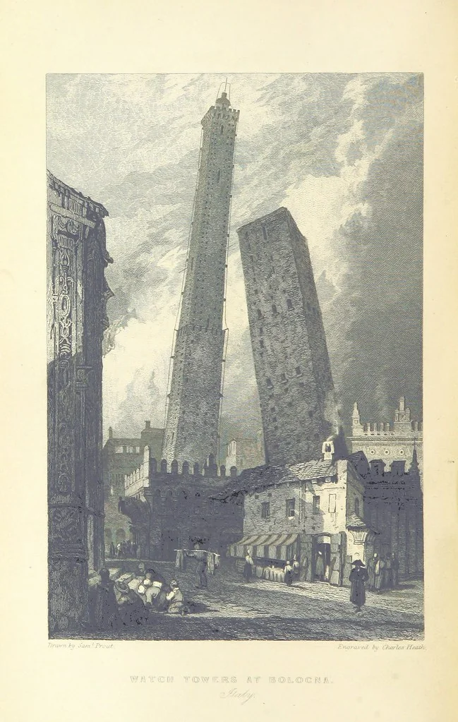 An illustration from The Continental Tourist. Views of Cities and Scenery in Italy, France, and Switzerland. From original drawings by S. Prout, ... and J. D. Harding, with descriptions in English by T. Roscoe, and in French by A. Sosson, 1849, leaf 124