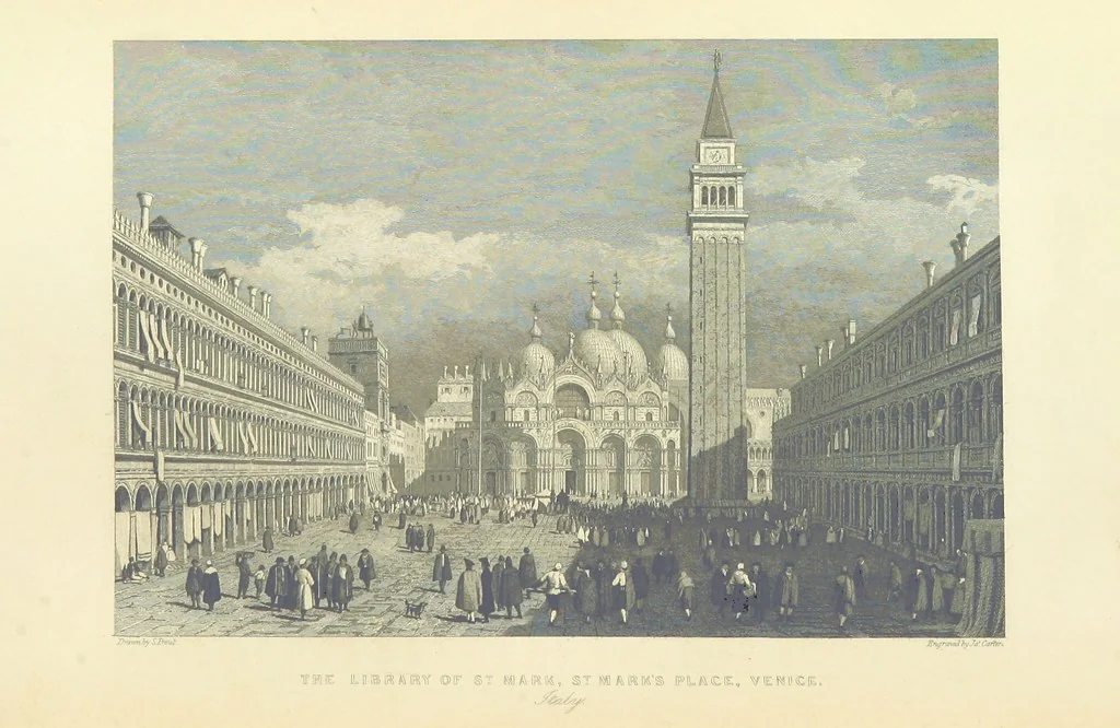 An illustration from The Continental Tourist. Views of Cities and Scenery in Italy, France, and Switzerland. From original drawings by S. Prout, ... and J. D. Harding, with descriptions in English by T. Roscoe, and in French by A. Sosson, 1849, leaf 140