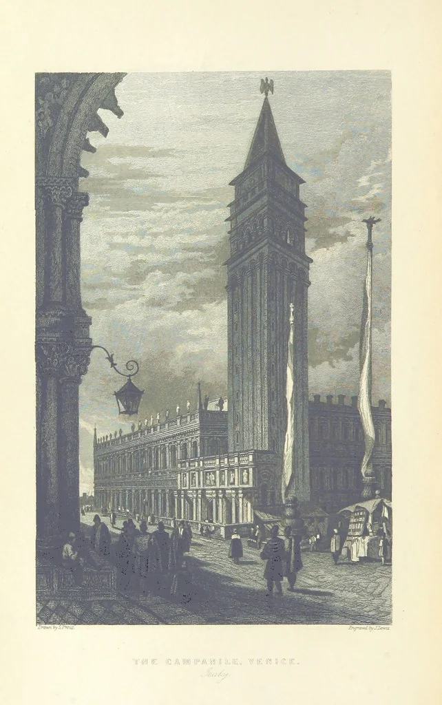 An illustration from The Continental Tourist. Views of Cities and Scenery in Italy, France, and Switzerland. From original drawings by S. Prout, ... and J. D. Harding, with descriptions in English by T. Roscoe, and in French by A. Sosson, 1849, leaf 156