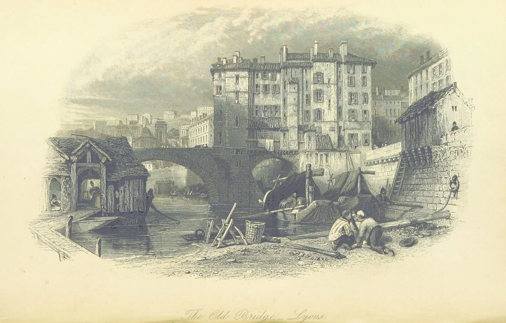 An illustration from The Continental Tourist. Views of Cities and Scenery in Italy, France, and Switzerland. From original drawings by S. Prout, ... and J. D. Harding, with descriptions in English by T. Roscoe, and in French by A. Sosson, 1849, leaf 214
