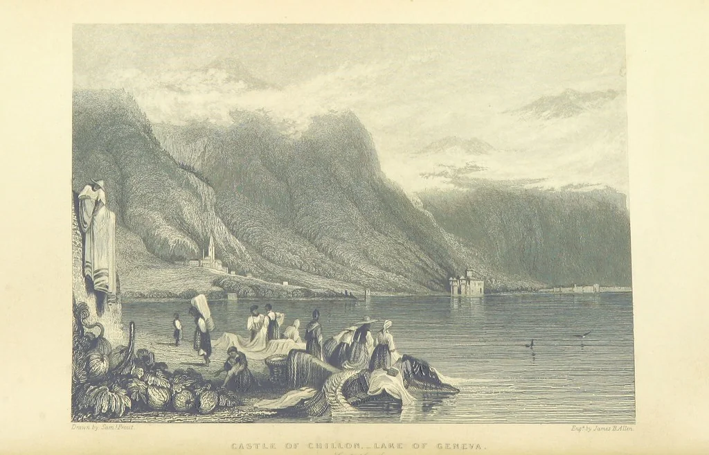 An illustration from The Continental Tourist. Views of Cities and Scenery in Italy, France, and Switzerland. From original drawings by S. Prout, ... and J. D. Harding, with descriptions in English by T. Roscoe, and in French by A. Sosson, 1849, leaf 26