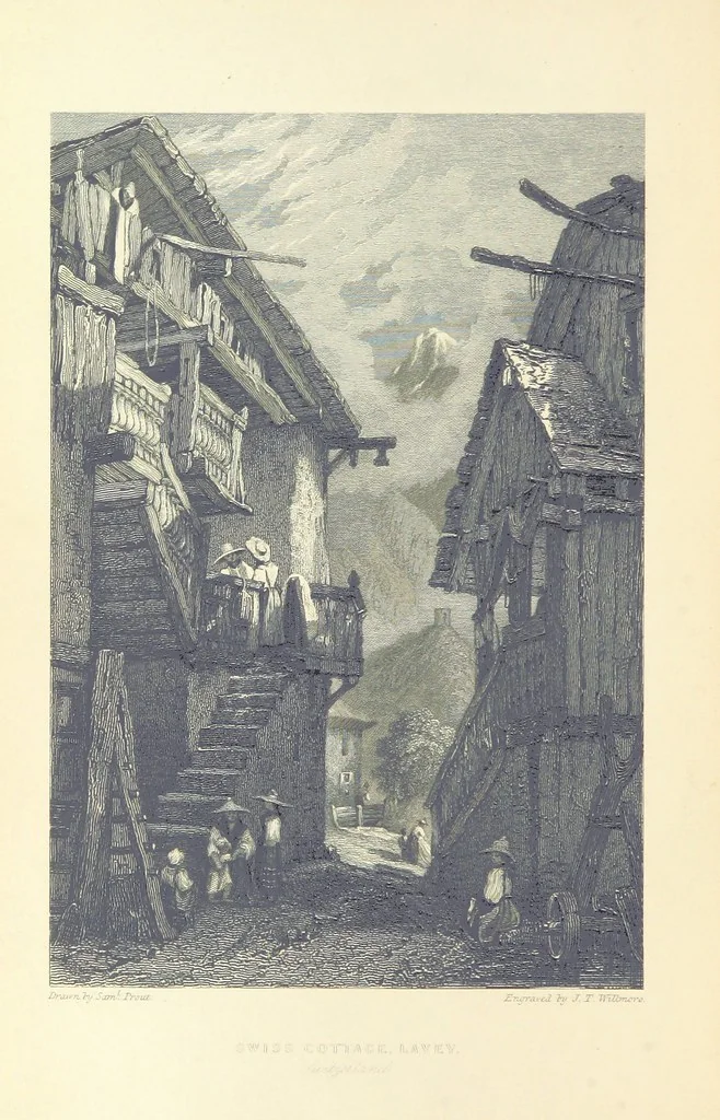An illustration from The Continental Tourist. Views of Cities and Scenery in Italy, France, and Switzerland. From original drawings by S. Prout, ... and J. D. Harding, with descriptions in English by T. Roscoe, and in French by A. Sosson, 1849, leaf 288