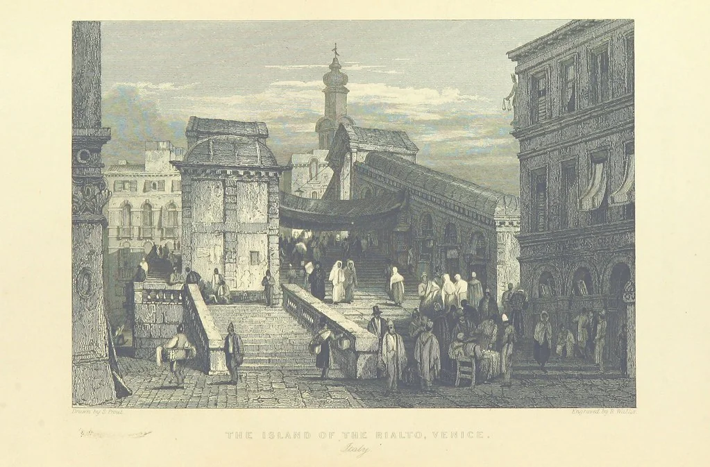 An illustration from The Continental Tourist. Views of Cities and Scenery in Italy, France, and Switzerland. From original drawings by S. Prout, ... and J. D. Harding, with descriptions in English by T. Roscoe, and in French by A. Sosson, 1849, leaf 356