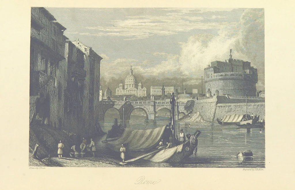 An illustration from The Continental Tourist. Views of Cities and Scenery in Italy, France, and Switzerland. From original drawings by S. Prout, ... and J. D. Harding, with descriptions in English by T. Roscoe, and in French by A. Sosson, 1849, leaf 368