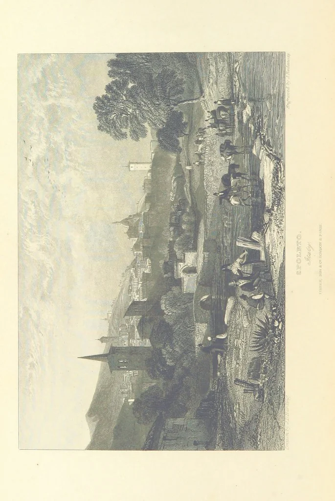 An illustration from The Continental Tourist. Views of Cities and Scenery in Italy, France, and Switzerland. From original drawings by S. Prout, ... and J. D. Harding, with descriptions in English by T. Roscoe, and in French by A. Sosson, 1849, leaf 386