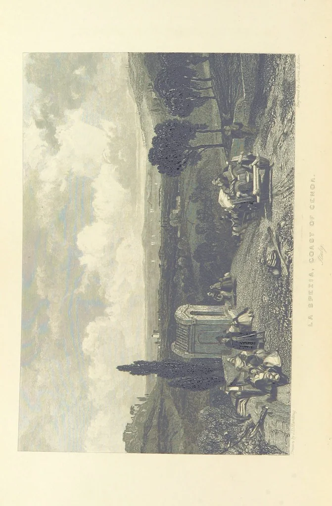 An illustration from The Continental Tourist. Views of Cities and Scenery in Italy, France, and Switzerland. From original drawings by S. Prout, ... and J. D. Harding, with descriptions in English by T. Roscoe, and in French by A. Sosson, 1849, leaf 466