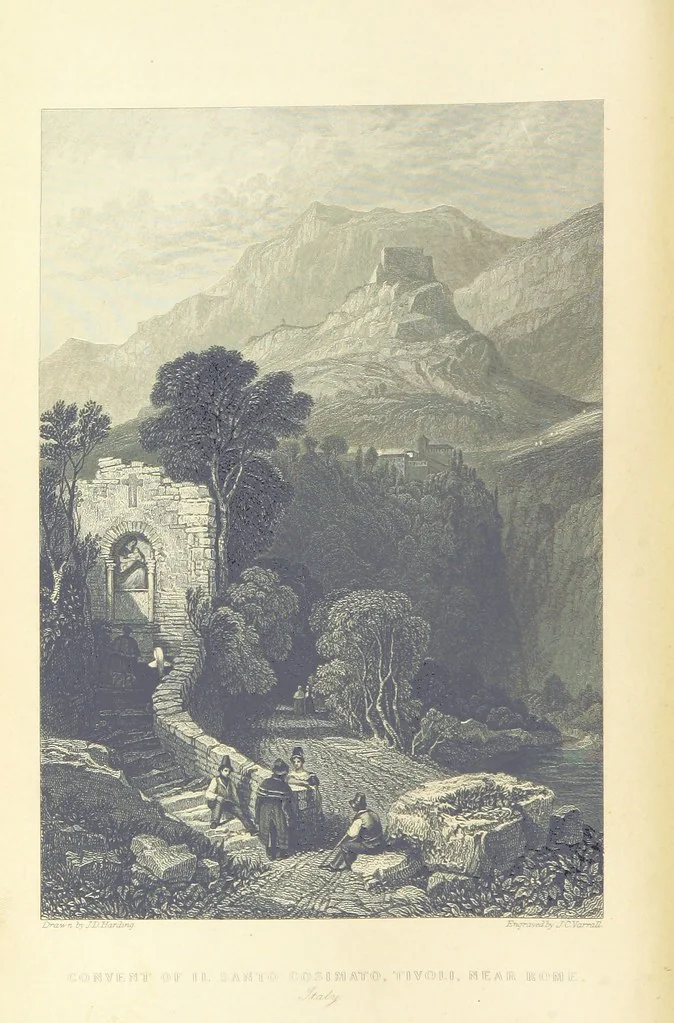 An illustration from The Continental Tourist. Views of Cities and Scenery in Italy, France, and Switzerland. From original drawings by S. Prout, ... and J. D. Harding, with descriptions in English by T. Roscoe, and in French by A. Sosson, 1849, leaf 48