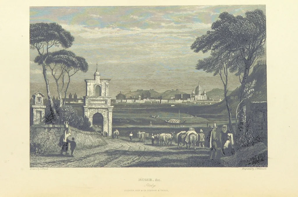 An illustration from The Continental Tourist. Views of Cities and Scenery in Italy, France, and Switzerland. From original drawings by S. Prout, ... and J. D. Harding, with descriptions in English by T. Roscoe, and in French by A. Sosson, 1849, leaf 486