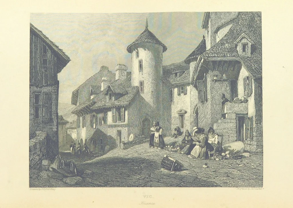 An illustration from The Continental Tourist. Views of Cities and Scenery in Italy, France, and Switzerland. From original drawings by S. Prout, ... and J. D. Harding, with descriptions in English by T. Roscoe, and in French by A. Sosson, 1849, leaf 502