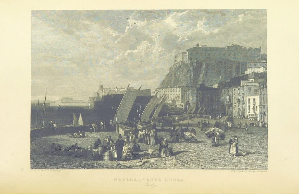 An illustration from The Continental Tourist. Views of Cities and Scenery in Italy, France, and Switzerland. From original drawings by S. Prout, ... and J. D. Harding, with descriptions in English by T. Roscoe, and in French by A. Sosson, 1849, leaf 72