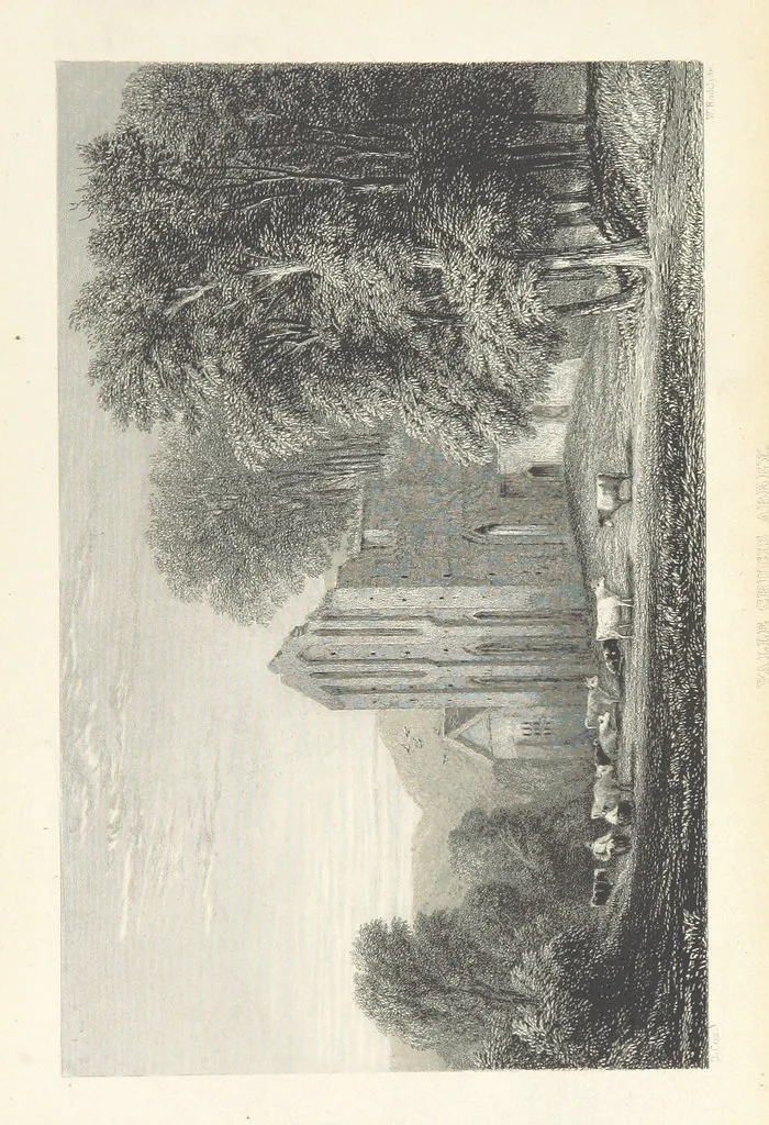 An illustration from Wanderings and Excursions in North Wales, with 51 engravings, by Radclyffe, from drawings by Cattermole, Cox, etc, 1853, leaf 151