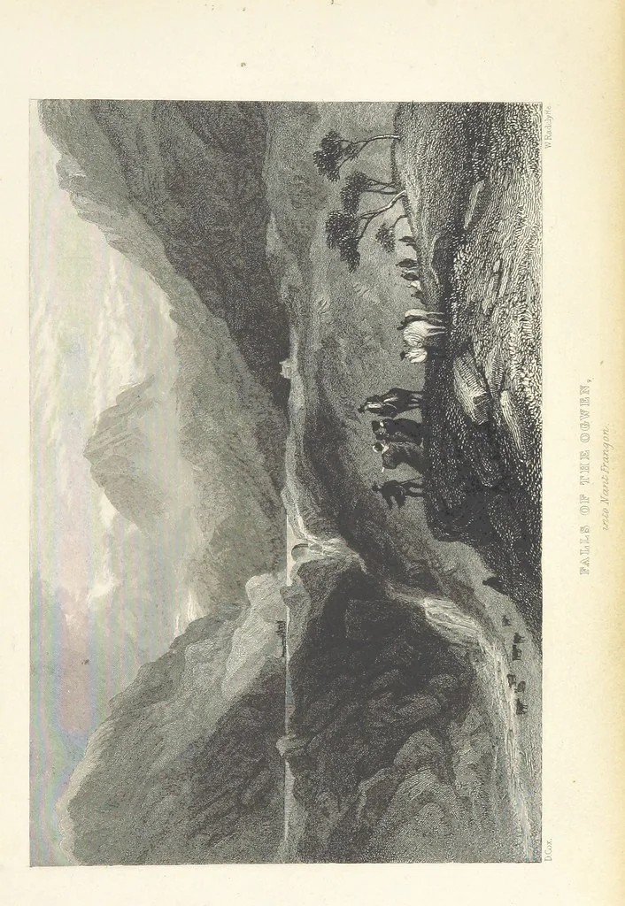 An illustration from Wanderings and Excursions in North Wales, with 51 engravings, by Radclyffe, from drawings by Cattermole, Cox, etc, 1853, leaf 167