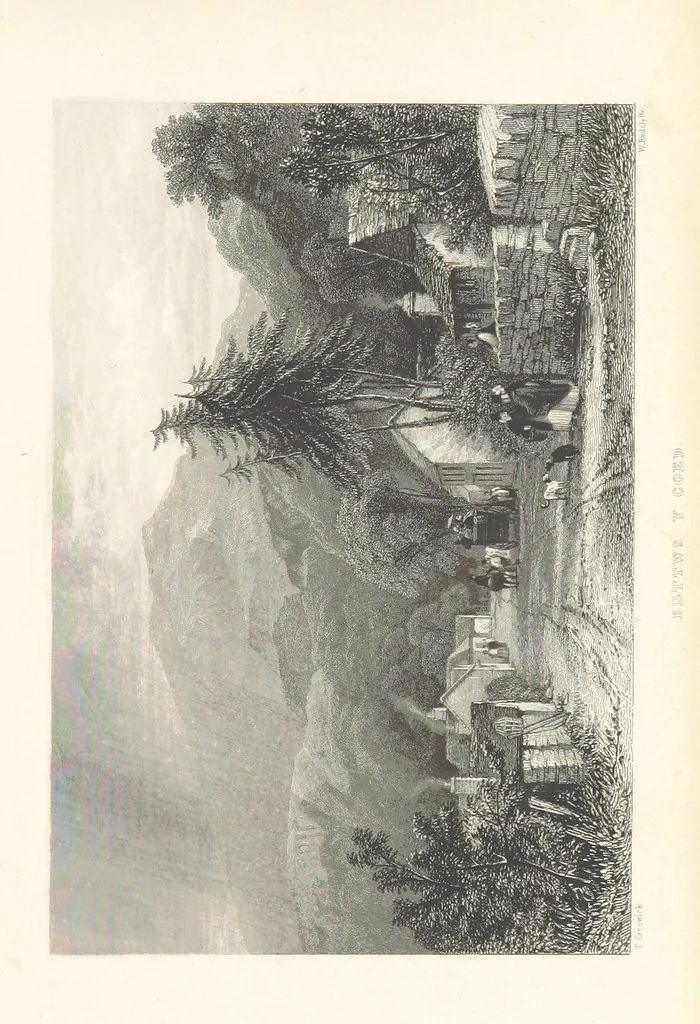An illustration from Wanderings and Excursions in North Wales, with 51 engravings, by Radclyffe, from drawings by Cattermole, Cox, etc, 1853, leaf 277