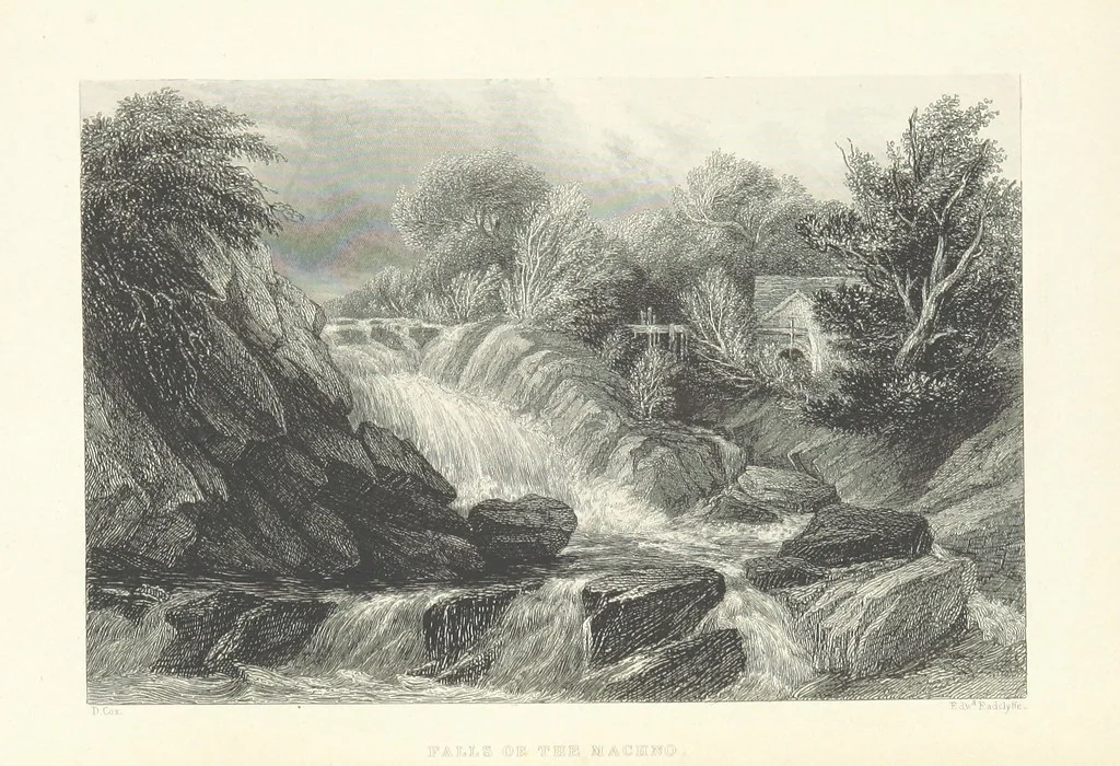 An illustration from Wanderings and Excursions in North Wales, with 51 engravings, by Radclyffe, from drawings by Cattermole, Cox, etc, 1853, leaf 291