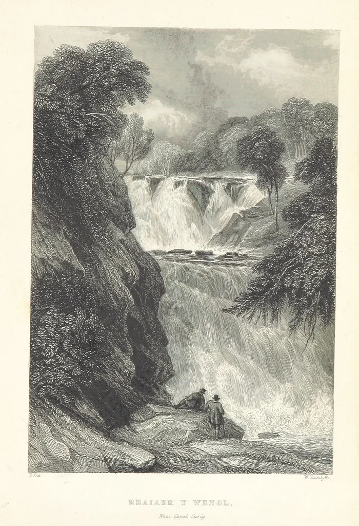 An illustration from Wanderings and Excursions in North Wales, with 51 engravings, by Radclyffe, from drawings by Cattermole, Cox, etc, 1853, leaf 301