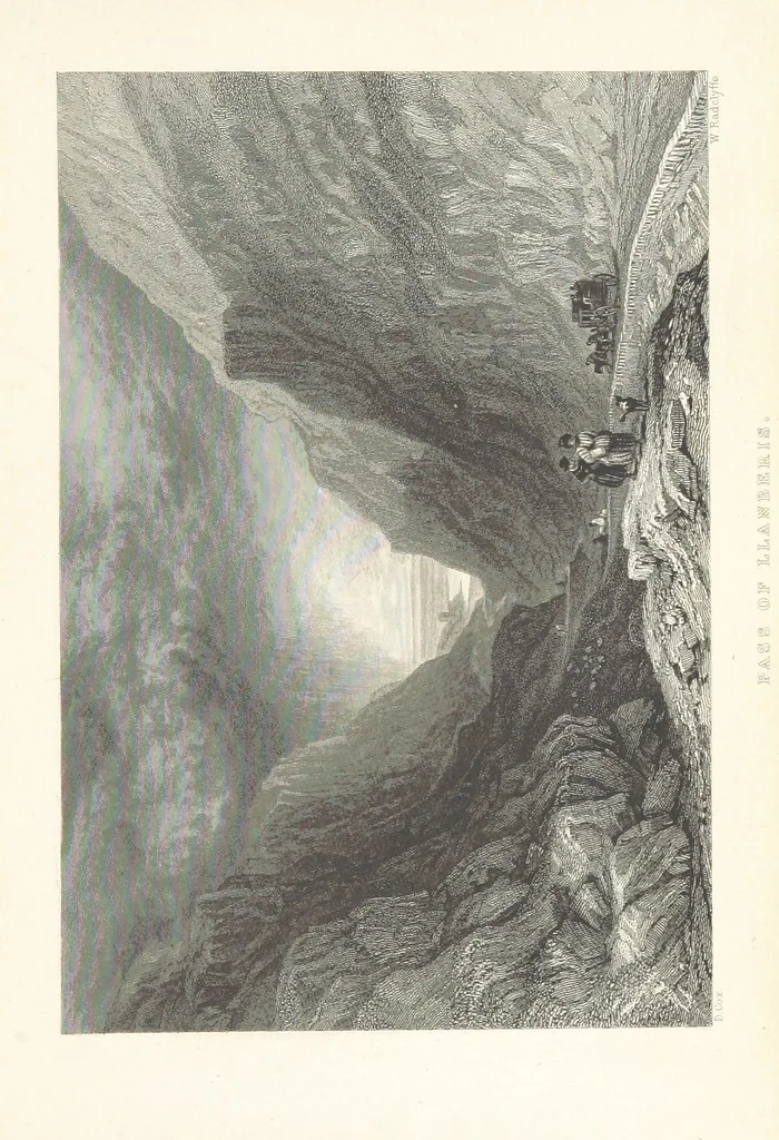 An illustration from Wanderings and Excursions in North Wales, with 51 engravings, by Radclyffe, from drawings by Cattermole, Cox, etc, 1853, leaf 325