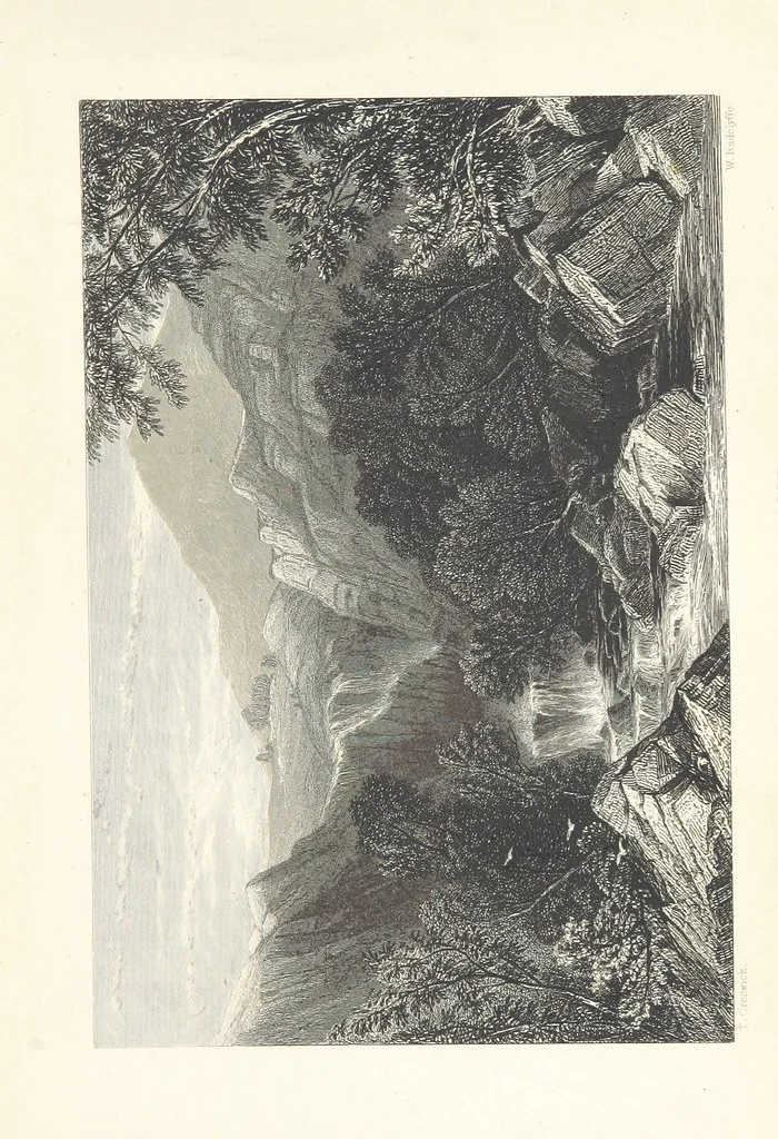 An illustration from Wanderings and Excursions in North Wales, with 51 engravings, by Radclyffe, from drawings by Cattermole, Cox, etc, 1853, leaf 329