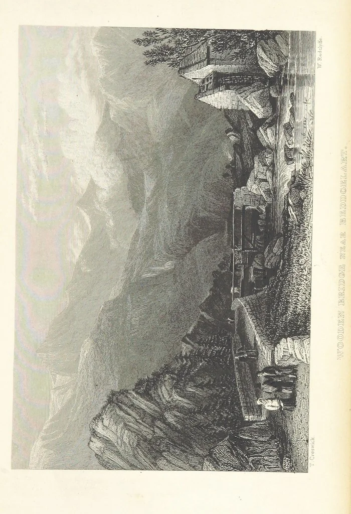 An illustration from Wanderings and Excursions in North Wales, with 51 engravings, by Radclyffe, from drawings by Cattermole, Cox, etc, 1853, leaf 351