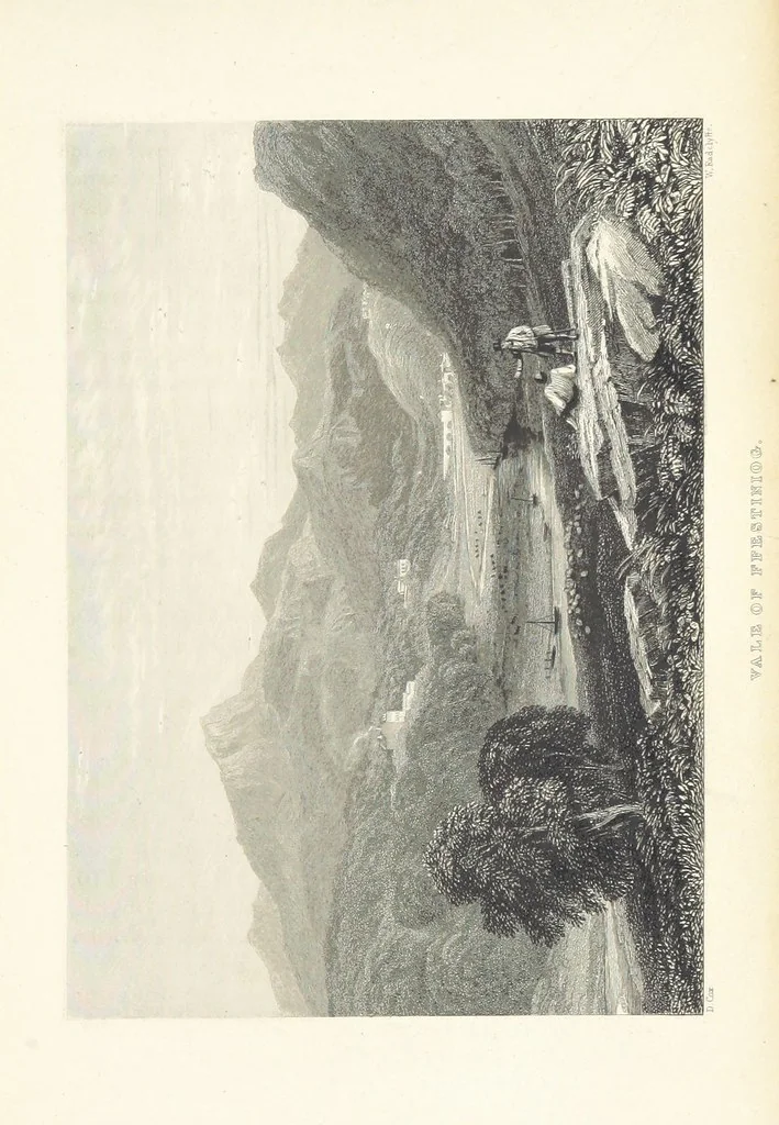 An illustration from Wanderings and Excursions in North Wales, with 51 engravings, by Radclyffe, from drawings by Cattermole, Cox, etc, 1853, leaf 401