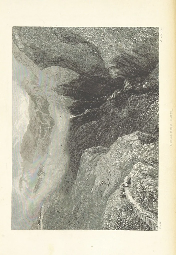 An illustration from Wanderings and Excursions in North Wales, with 51 engravings, by Radclyffe, from drawings by Cattermole, Cox, etc, 1853, leaf 407