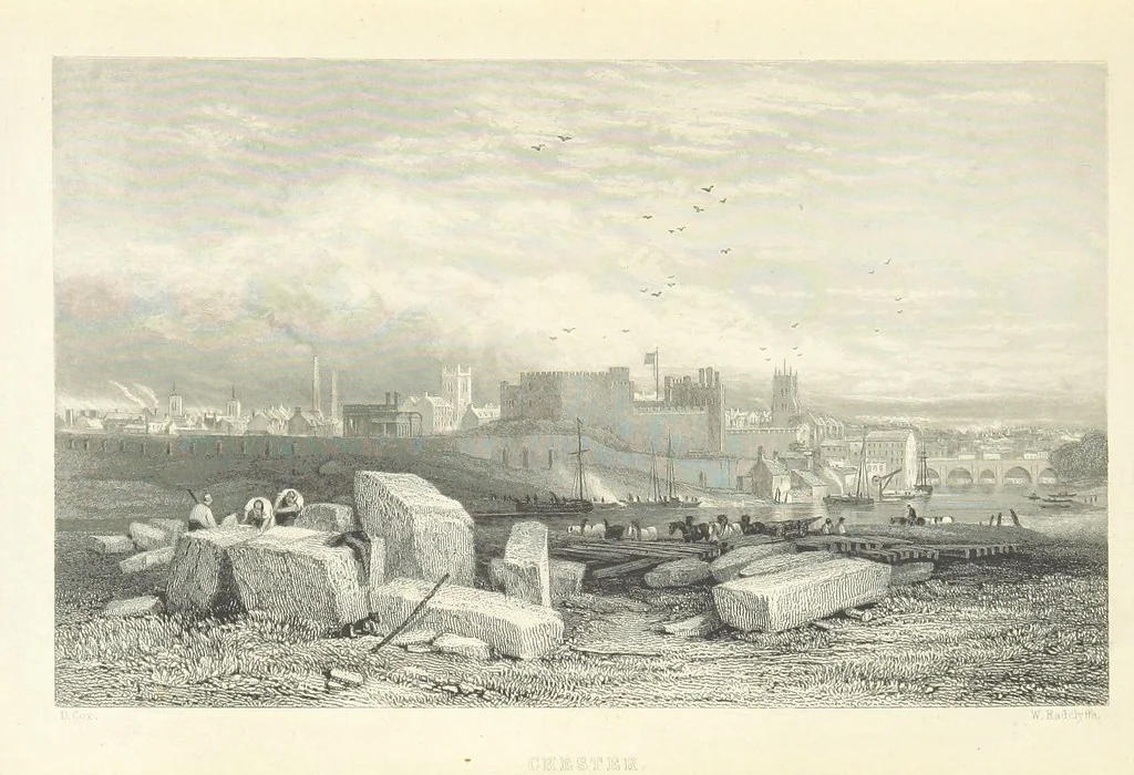 An illustration from Wanderings and Excursions in North Wales, with 51 engravings, by Radclyffe, from drawings by Cattermole, Cox, etc, 1853, leaf 43