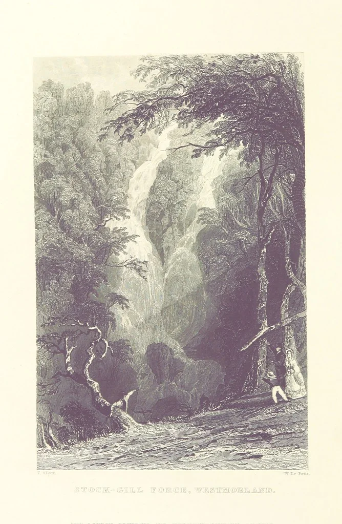 An illustration from Westmorland, Cumberland, Durham, and Northumberland, illustrated from original drawings by T. Allom, G. Pickering, &c. With descriptions by T. Rose, 1858, leaf 102